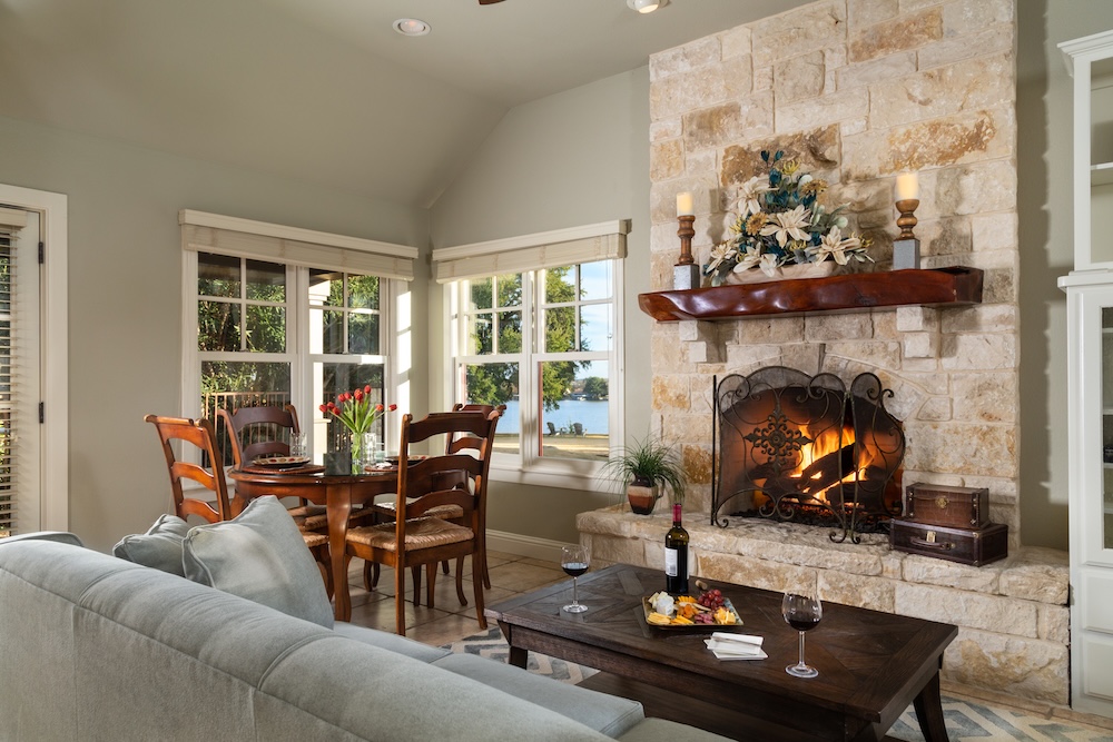 One of the cozy cottages at the Inn on Lake Granbury, one of the best Texas getaways